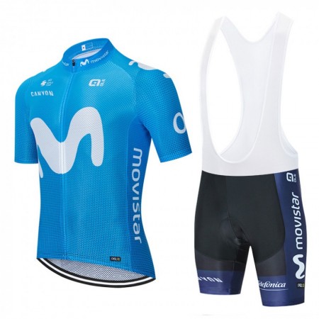 Tenue Maillot + Cuissard à Bretelles 2020 Movistar Team N001